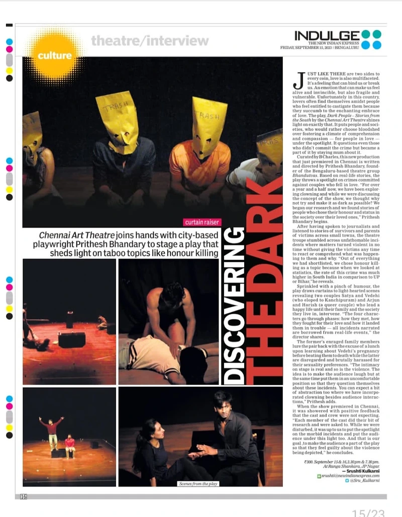 Indulge · The New Indian Express clipping: Discovering the dark