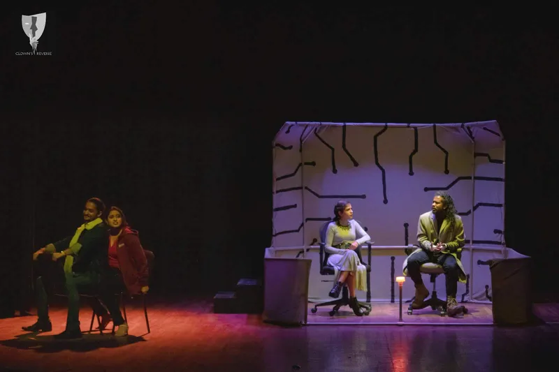 Mission Doomsday: Two scenes unfold across the Mission Doomsday stage
