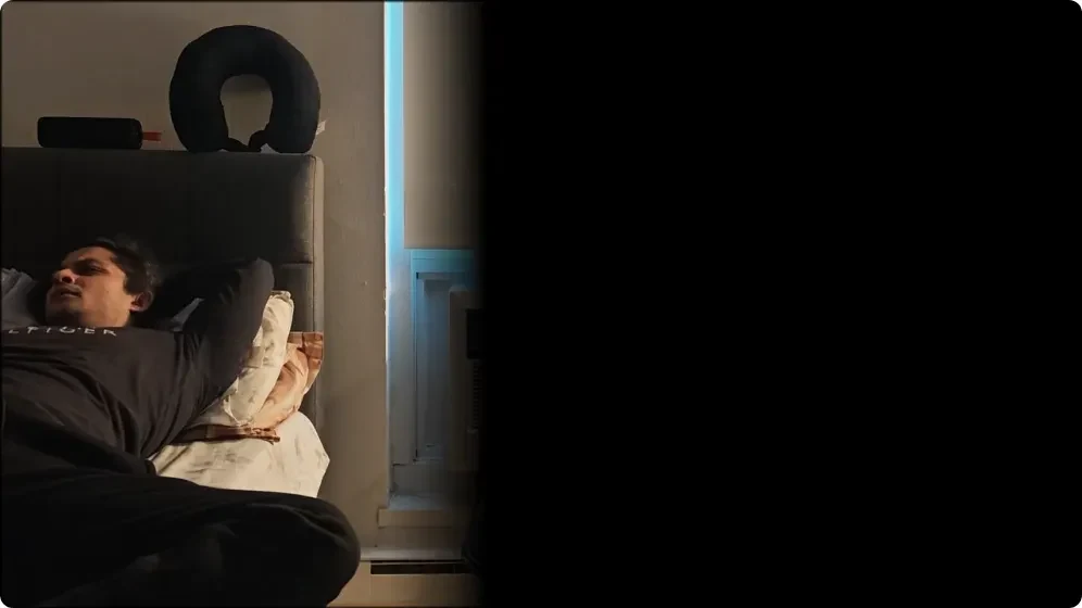A bedroom scene in a film I made, Third Time’s the Charm